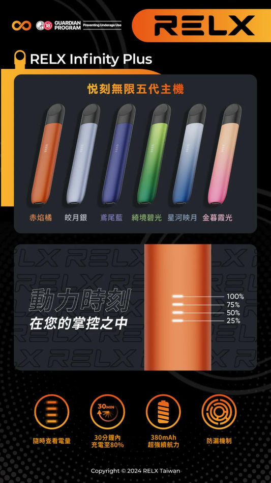 RELX悅刻 五代電子煙主機 Infinity Plus 悅刻無限主機 通用4/5/6代菸彈